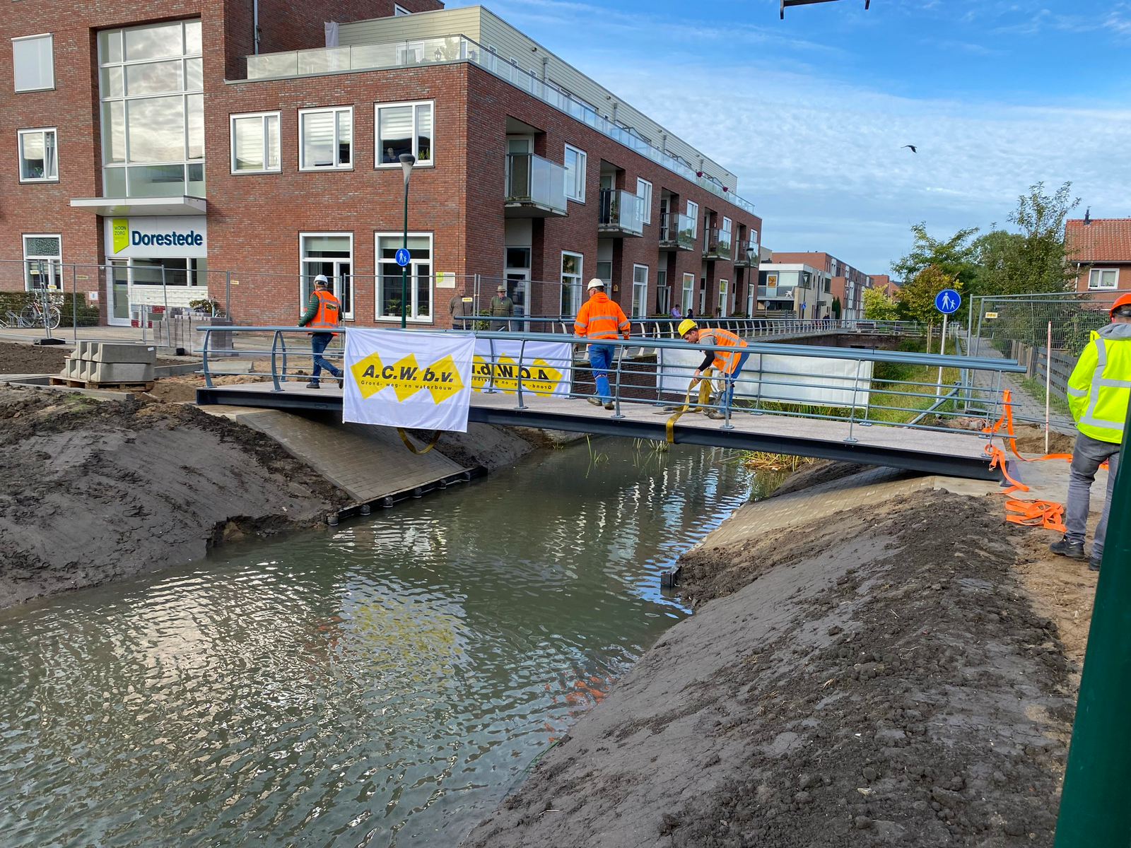 Plaatsing nieuwe brug te Wijk bij Duurstede